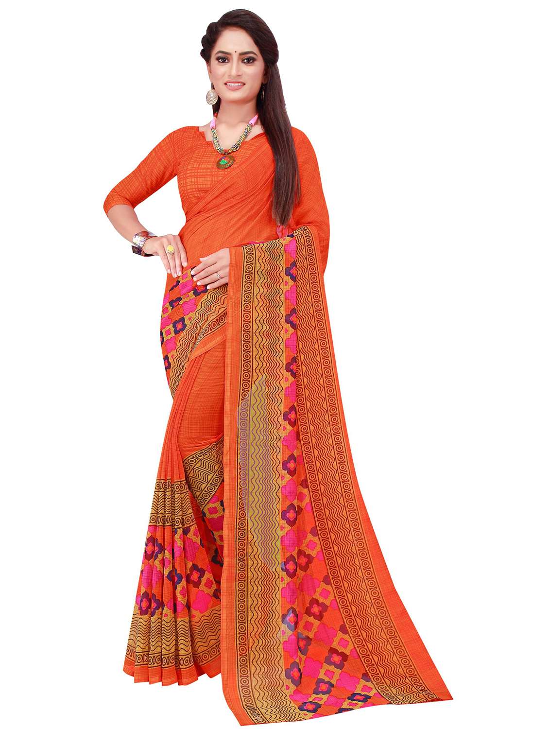 women's saree combo with blouse - 20217533 -  Standard Image - 2