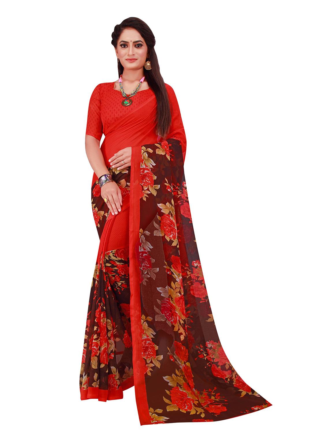 women's saree combo with blouse - 20218219 - Standard Image - 2