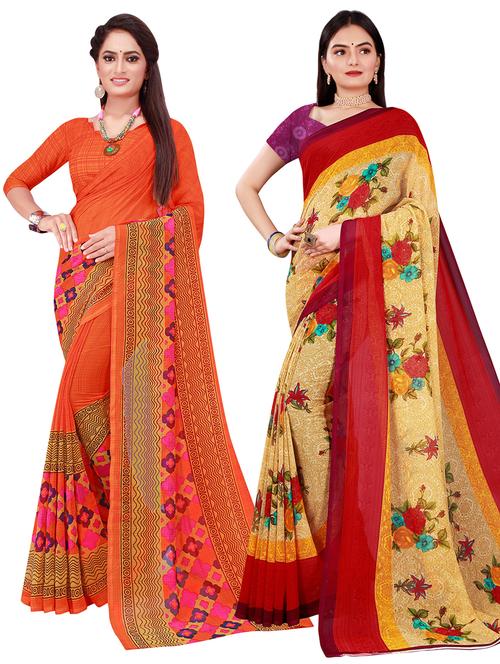women's saree combo with blouse - 20218258 -  Standard Image - 0
