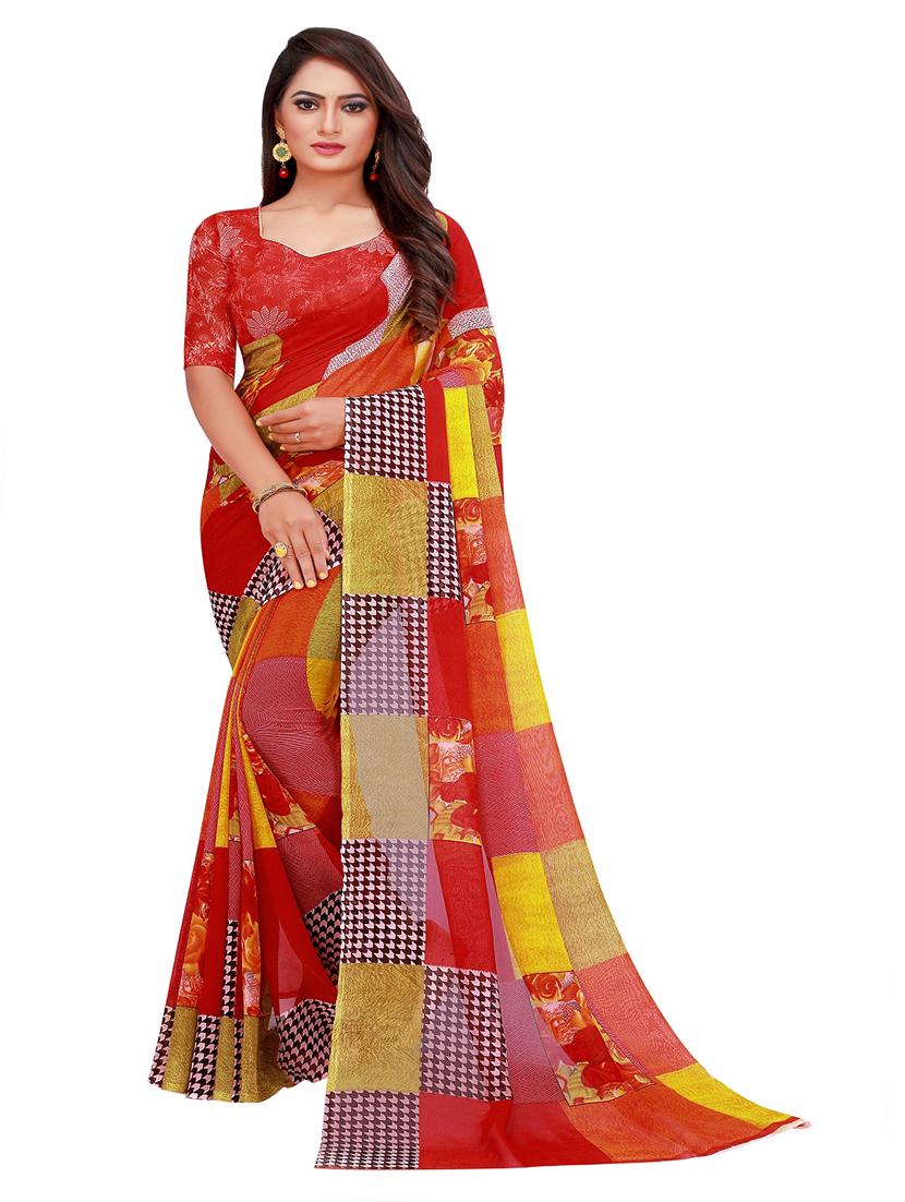 pack of 2 printed sarees - 20219335 - Standard Image - 2