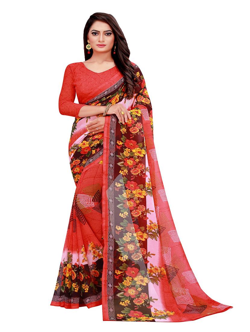 pack of 2 printed saree - 20219348 - Standard Image - 2