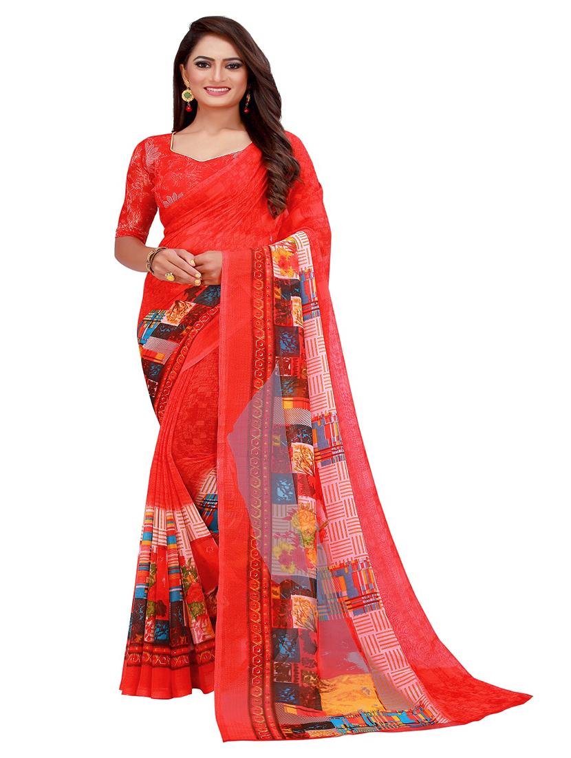 pack of 2 printed saree - 20219367 - Standard Image - 2