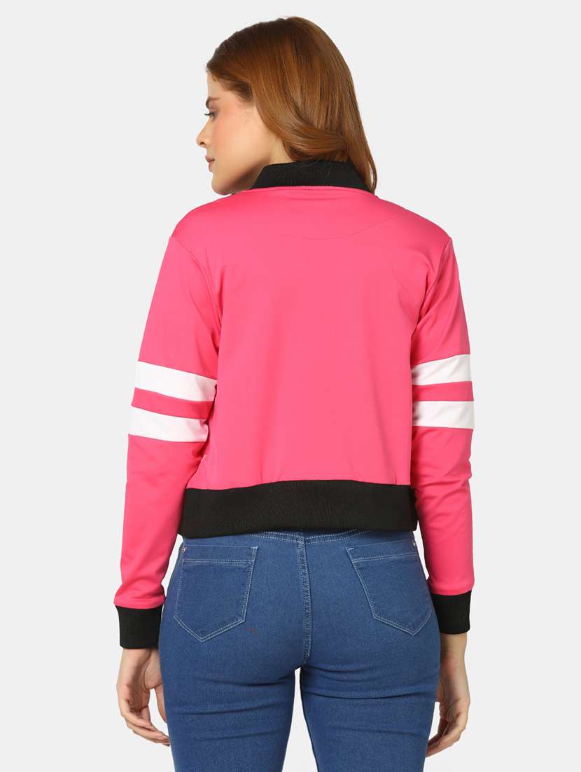 pink striped varsity jacket - 20220255 -  Standard Image - 2