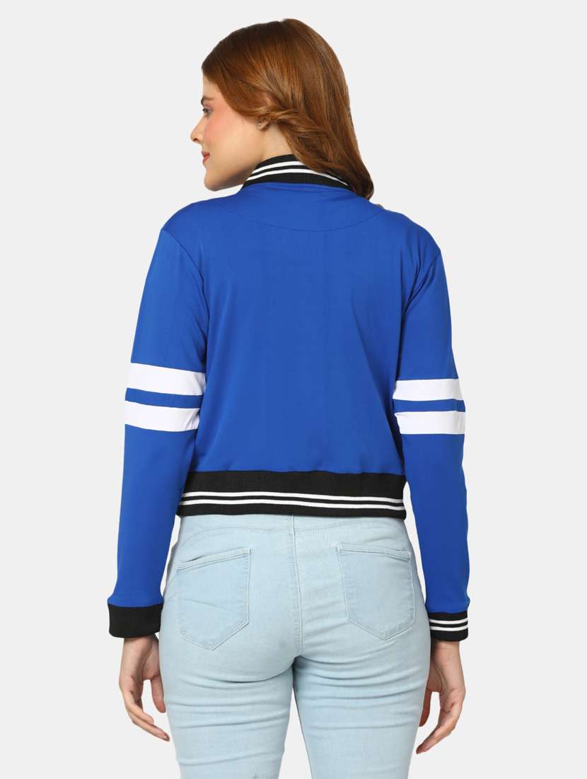 blue cotton varsity jacket - 20220256 -  Standard Image - 2