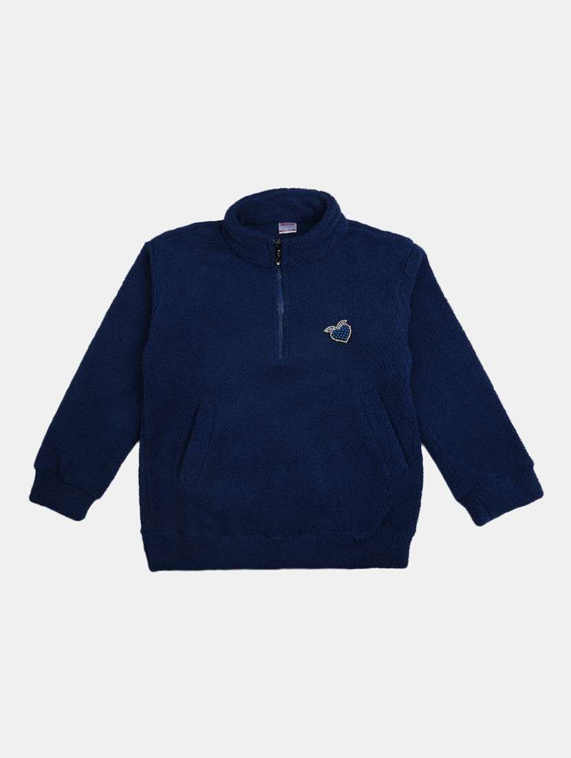 placement print high neck neck sweatshirt