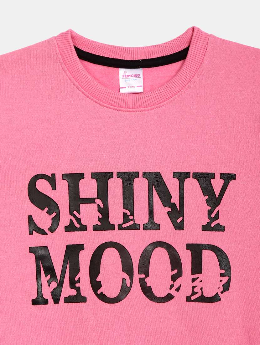 chest print round neck sweatshirt - 20220522 - Standard Image - 2