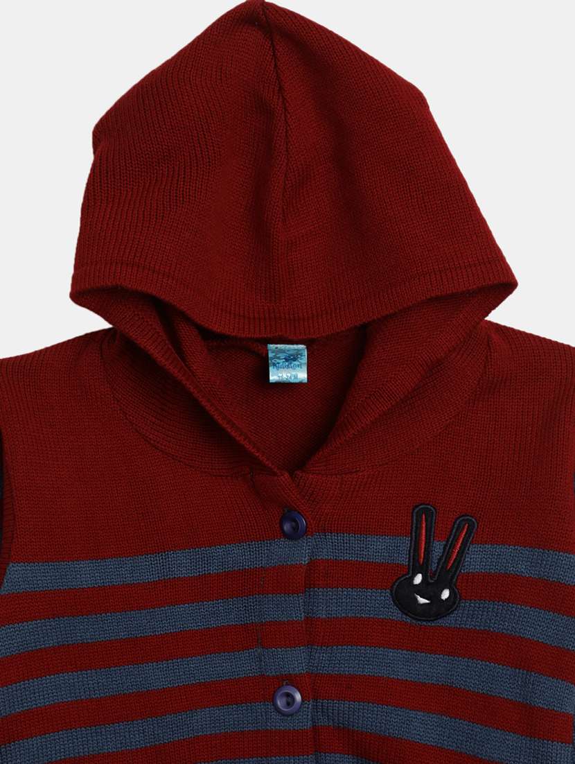 boys blue hooded neck sweaters - 20220834 -  Standard Image - 2