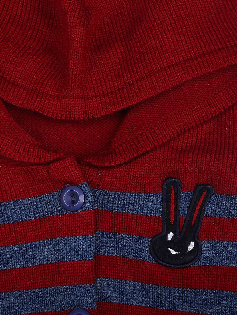 blue & maroon acrylic blend sweater - 20220851 - Standard Image - 2
