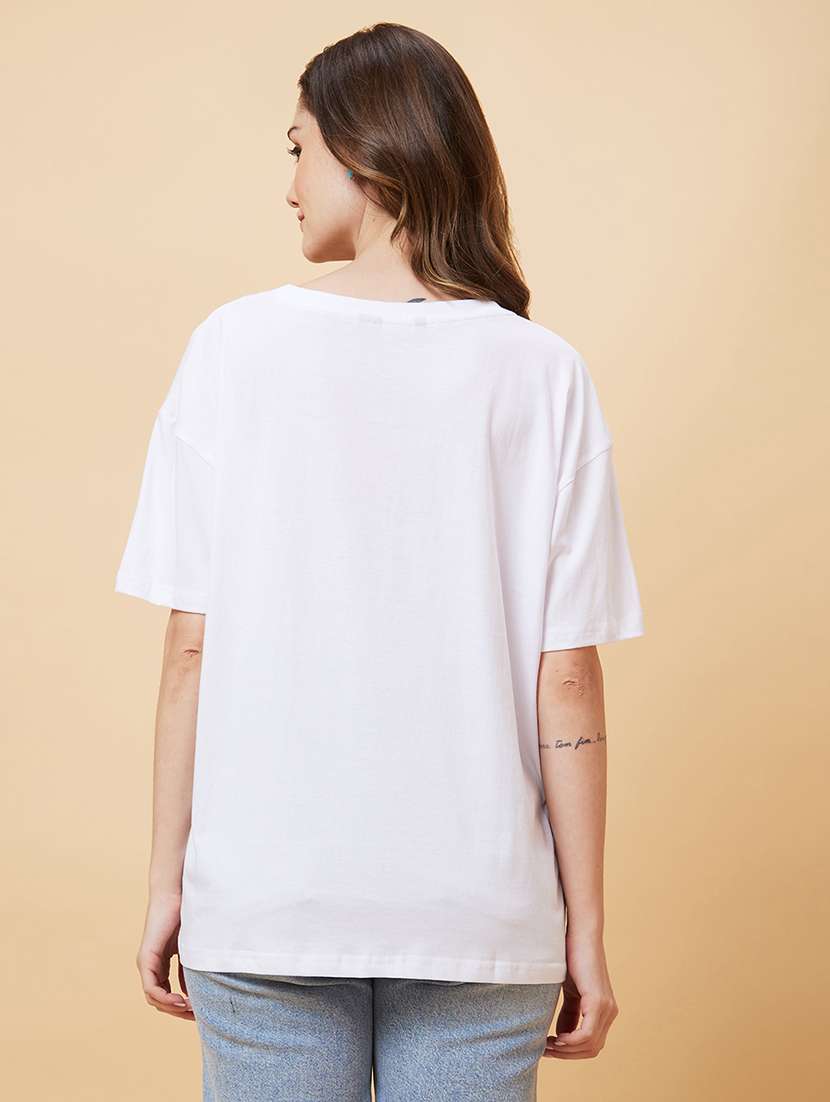 white typography regular t-shirt - 20221156 -  Standard Image - 2