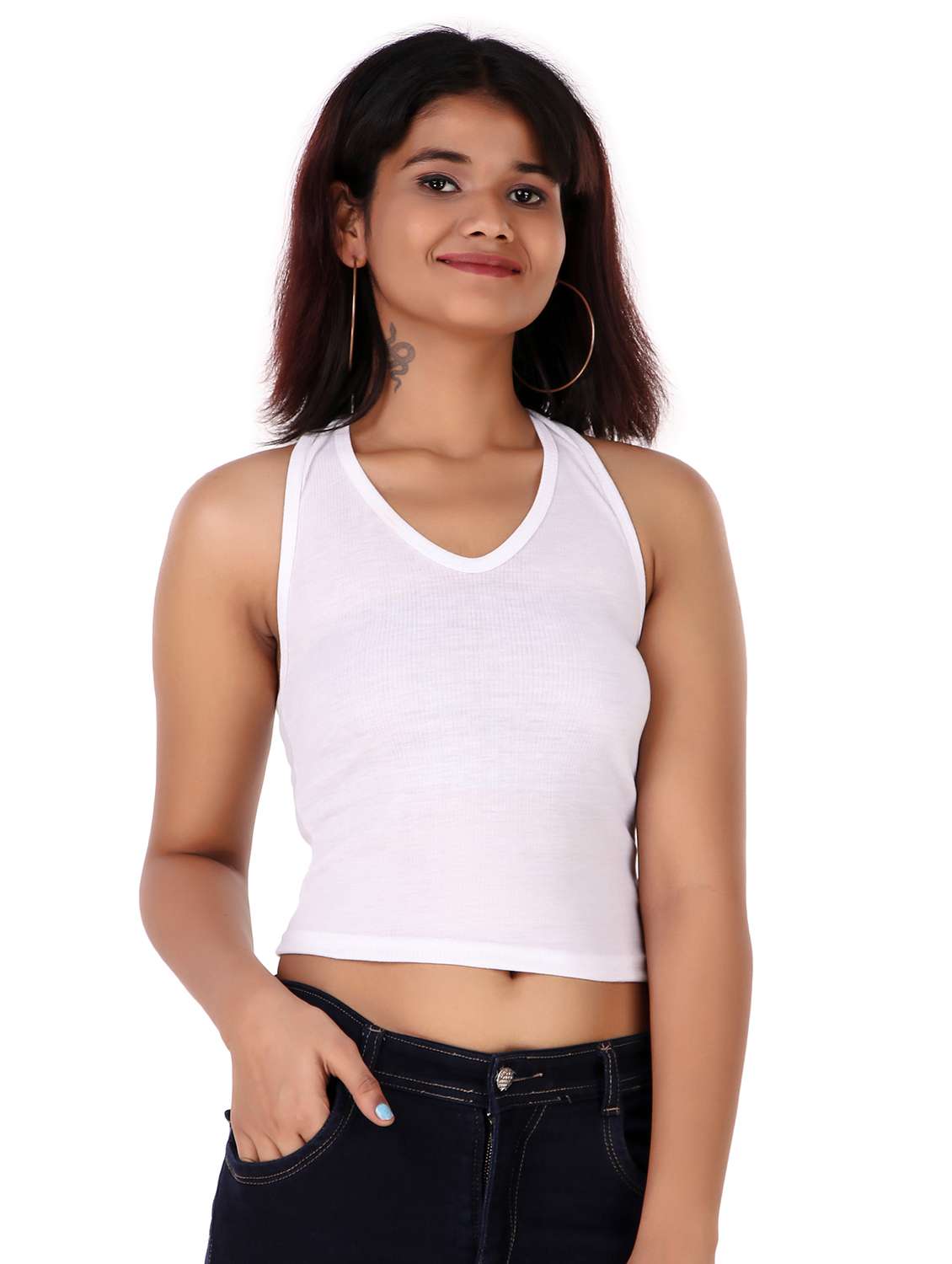 girls v-neck tank