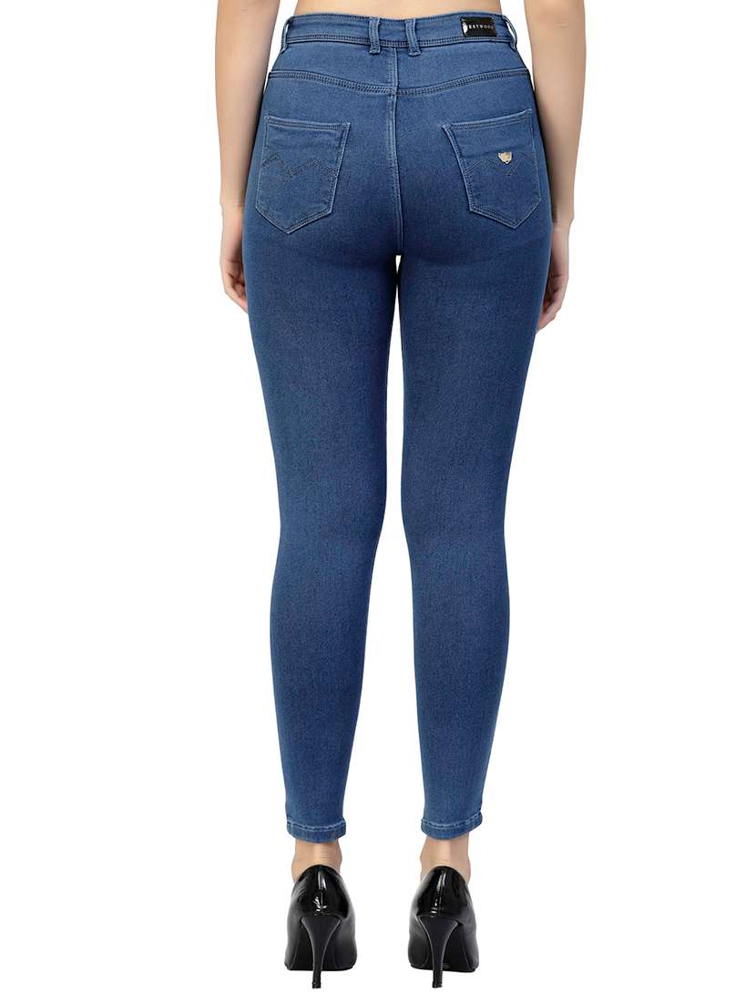 women's plain skinny fit jeans - 20225121 -  Standard Image - 2