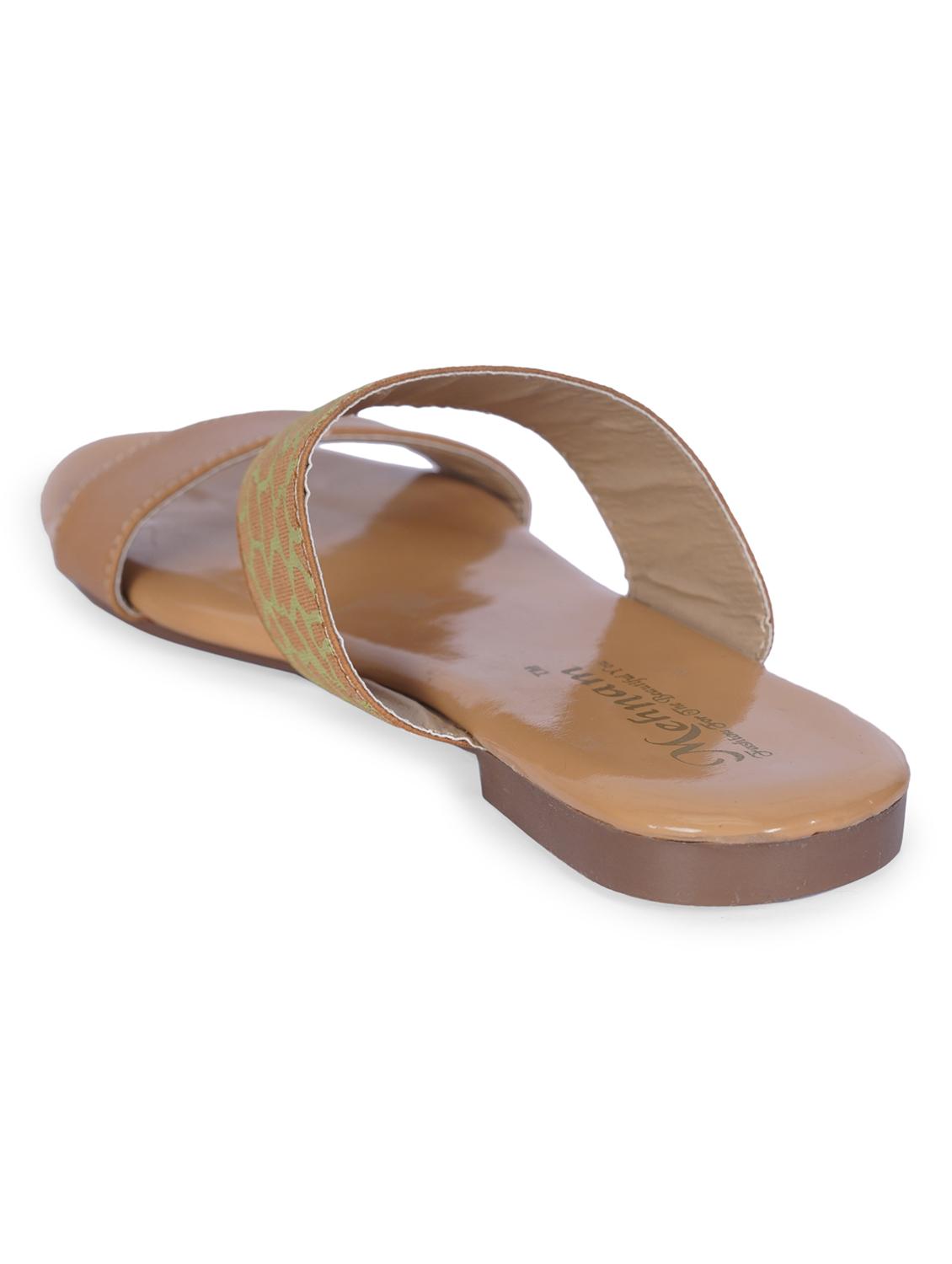 beige synthetic flat forms sandals - 20225160 - Standard Image - 2