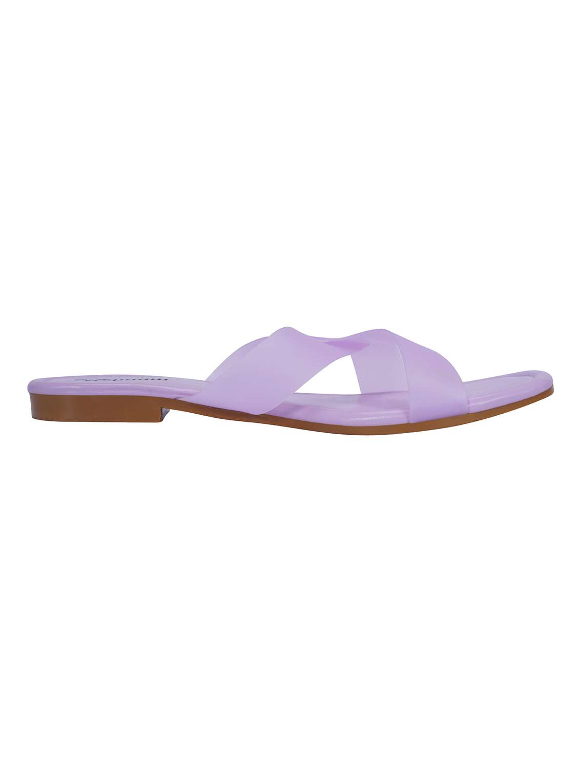purple synthetic flat forms sandals - 20225163 - Standard Image - 2