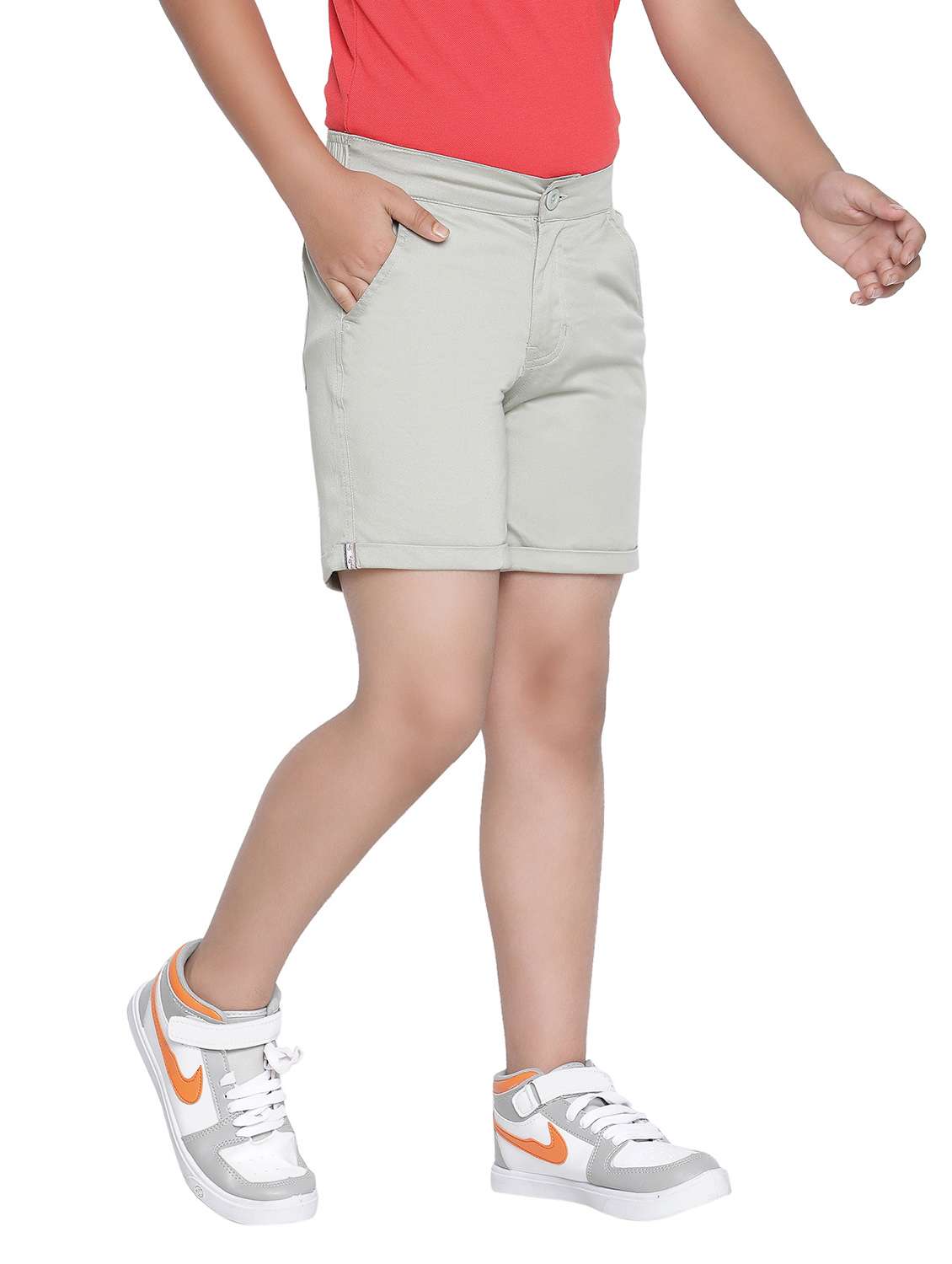 boys green cotton shorts  - 20225277 -  Standard Image - 2