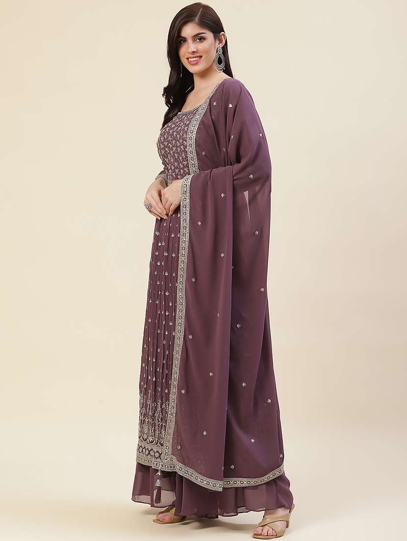 women embroidered kurta palazzo set with dupatta - 20225643 -  Standard Image - 2