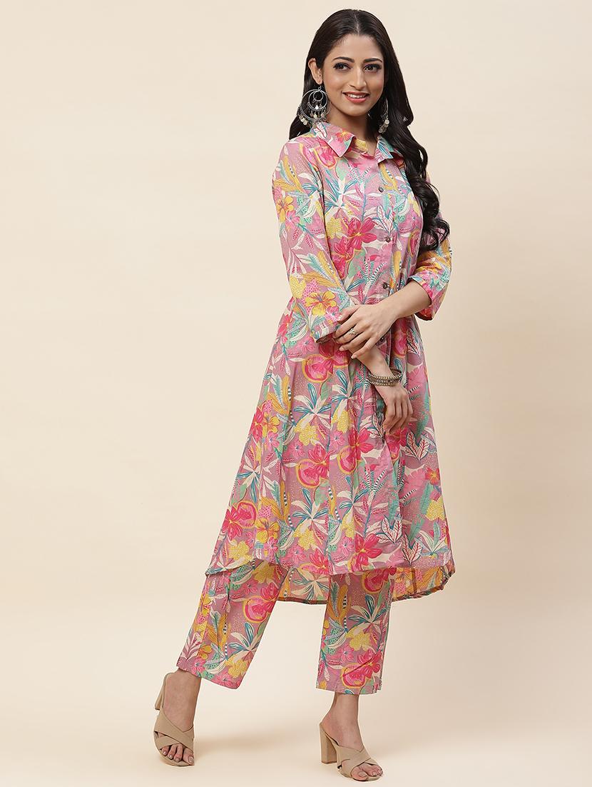 women floral printed kurta pant set - 20225692 - Standard Image - 2