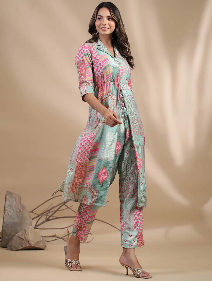 multi colored kurta pant set - 20225738 - Standard Image - 2