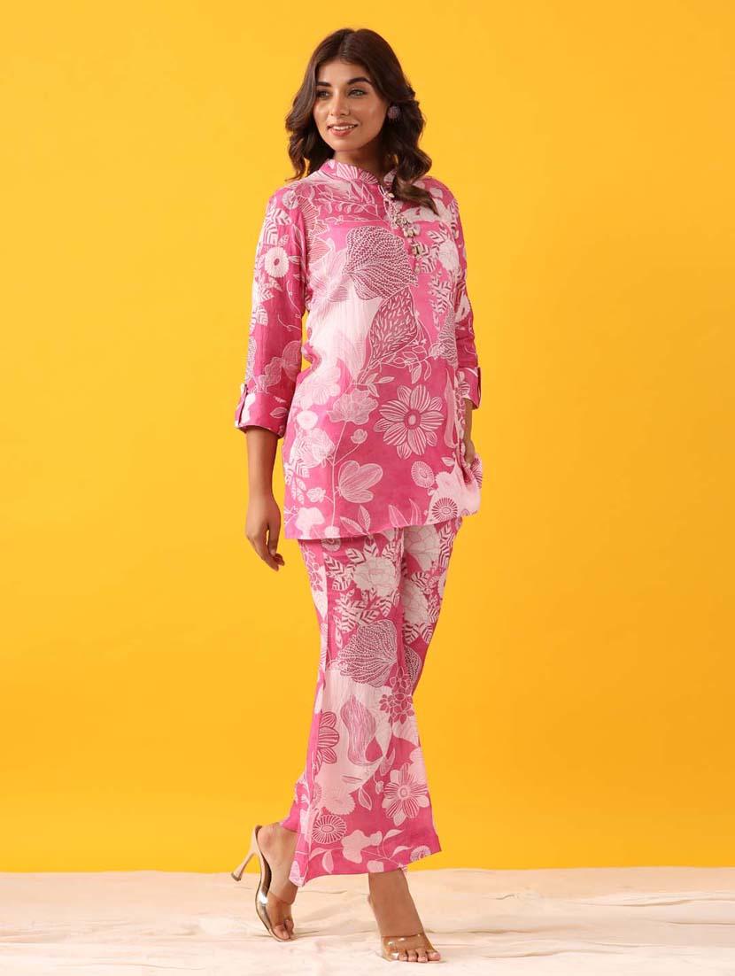 pink colored co ord set - 20225775 - Standard Image - 2