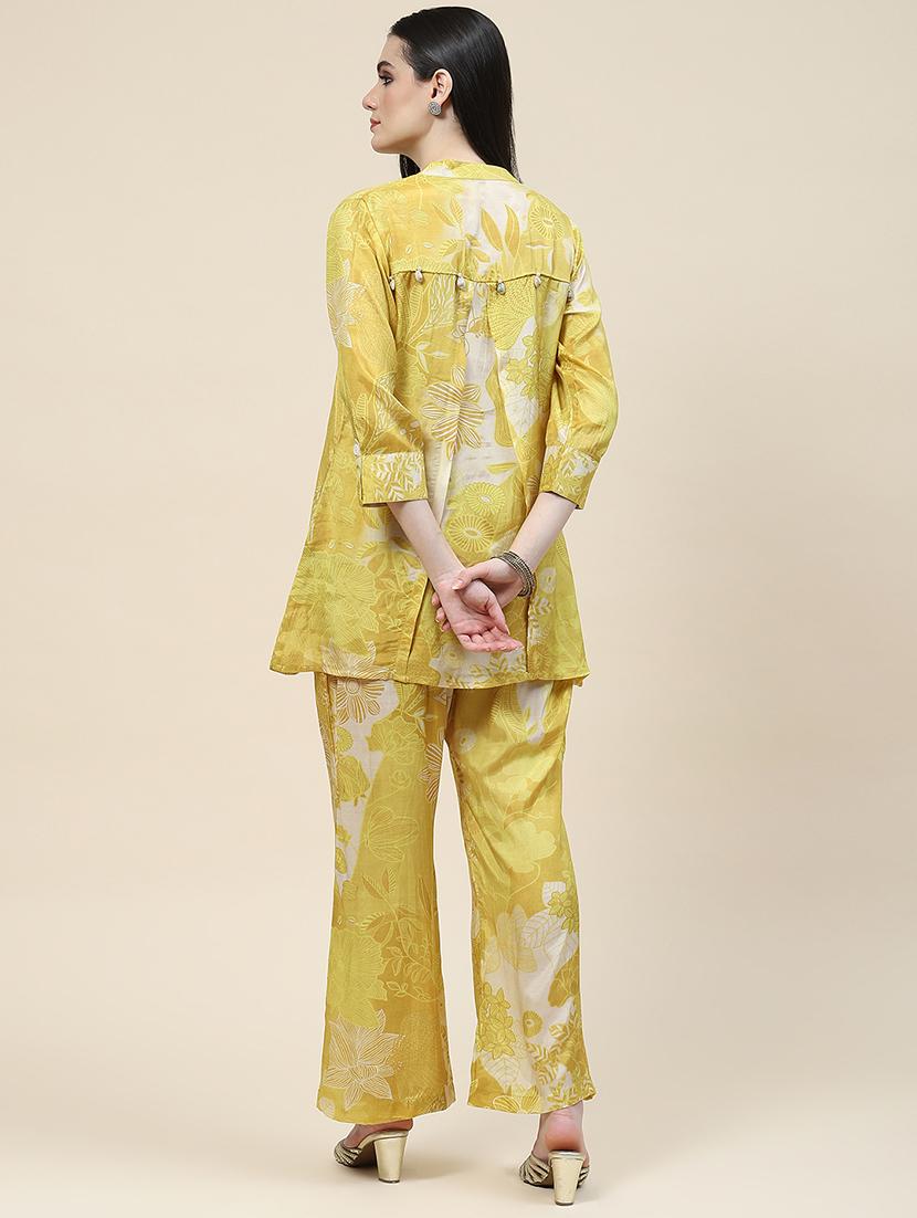 yellow colored co ord set - 20225777 - Standard Image - 2
