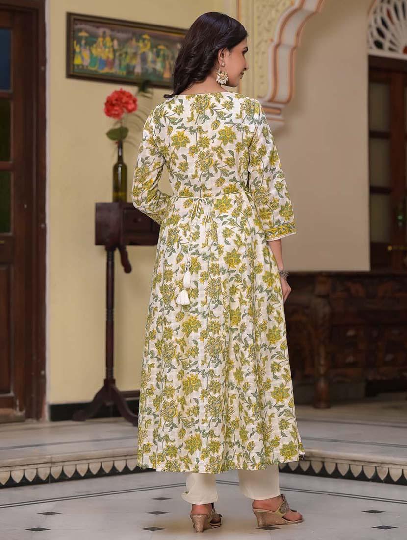 green colored kurta pant set - 20225883 - Standard Image - 2