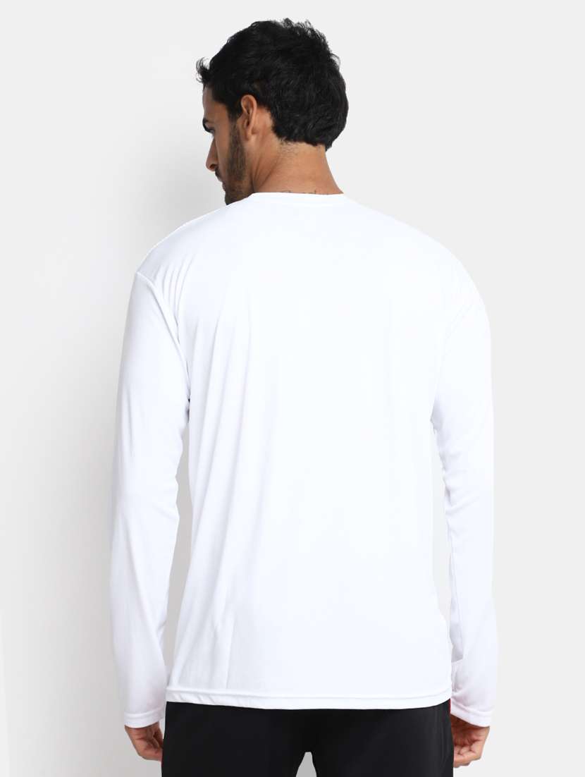 white solid round neck t-shirt - 20228574 -  Standard Image - 2
