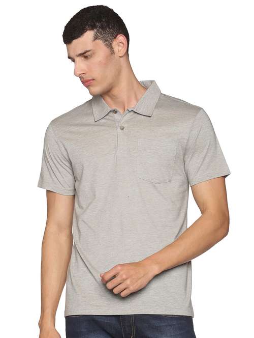 men's solid cotton polo t-shirt - 20229827 - Standard Image - 0