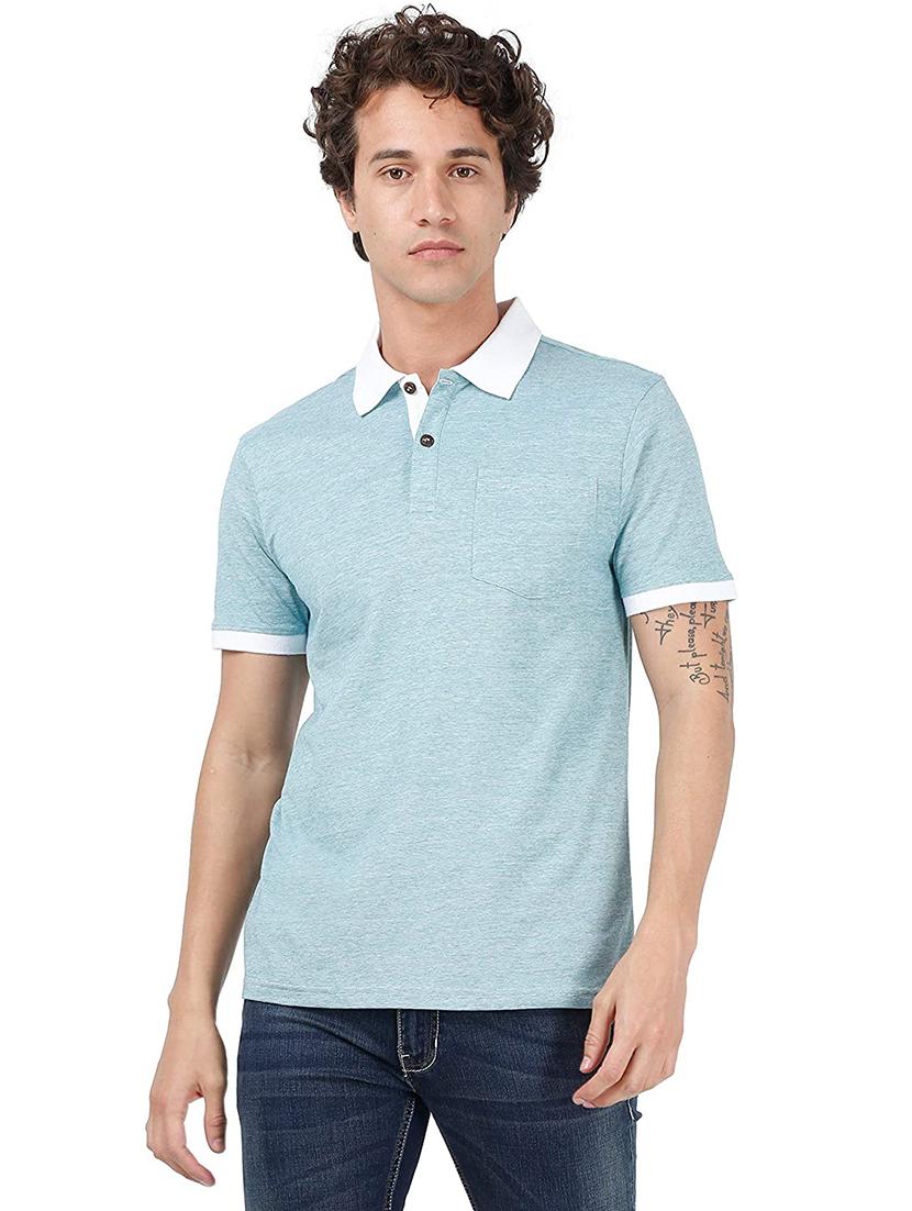 men's solid cotton polo t-shirt