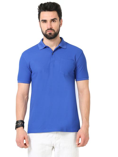 men's solid cotton polo t-shirt - 20229881 -  Standard Image - 0