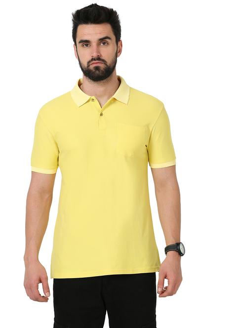men's solid cotton polo t-shirt - 20229884 -  Standard Image - 0