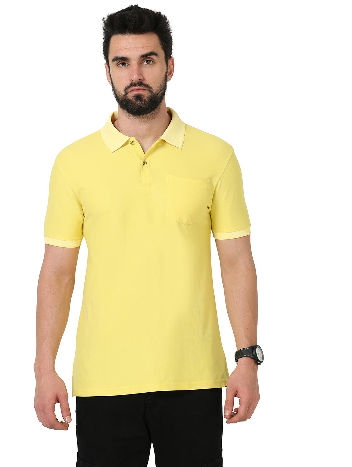men's solid cotton polo t-shirt - 20229884 -  Zoom Image - 0
