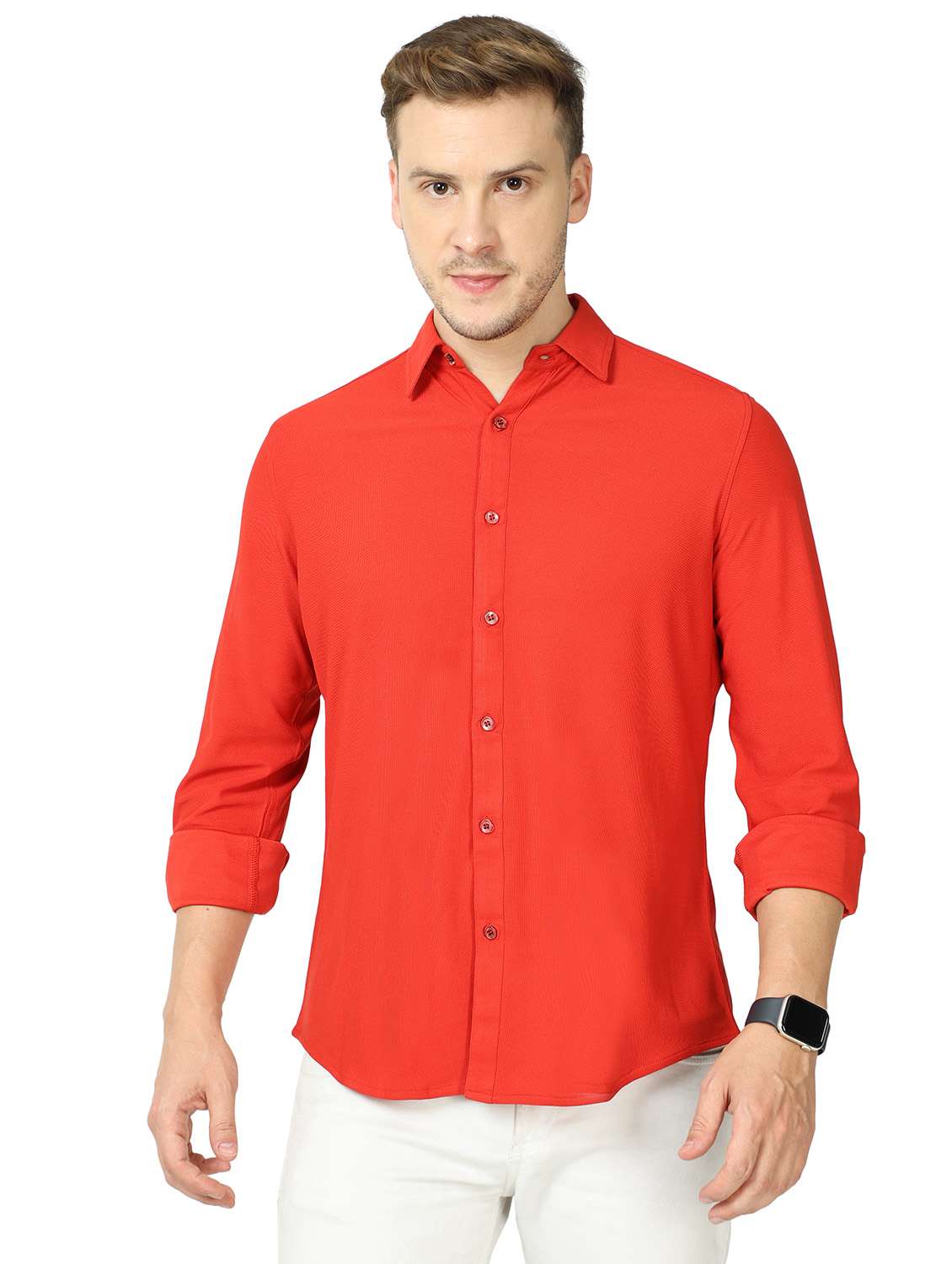 mens solid casual shirt