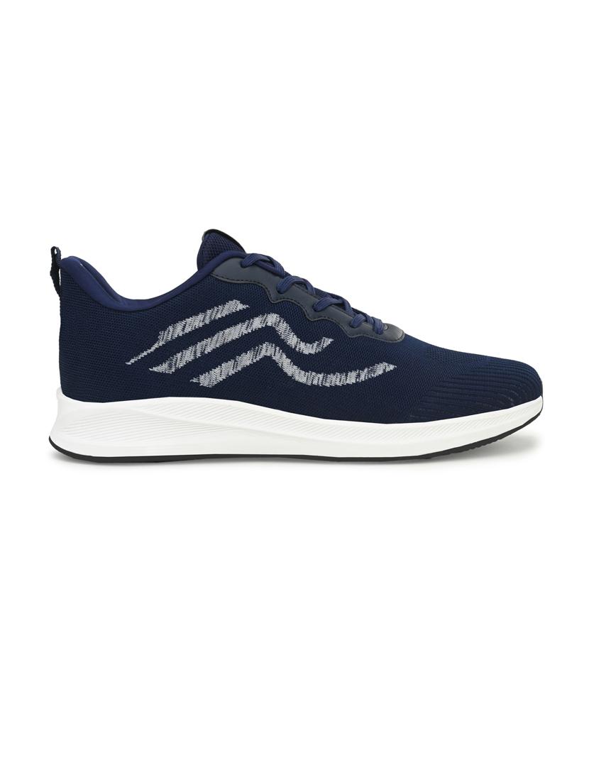 men navy blue lace-up running sports shoe - 20230212 - Standard Image - 2