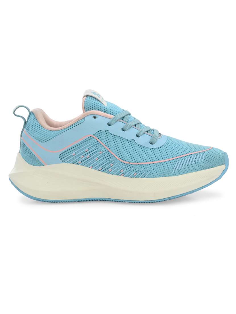 women blue knitted lace-up sports shoe - 20230238 -  Standard Image - 2