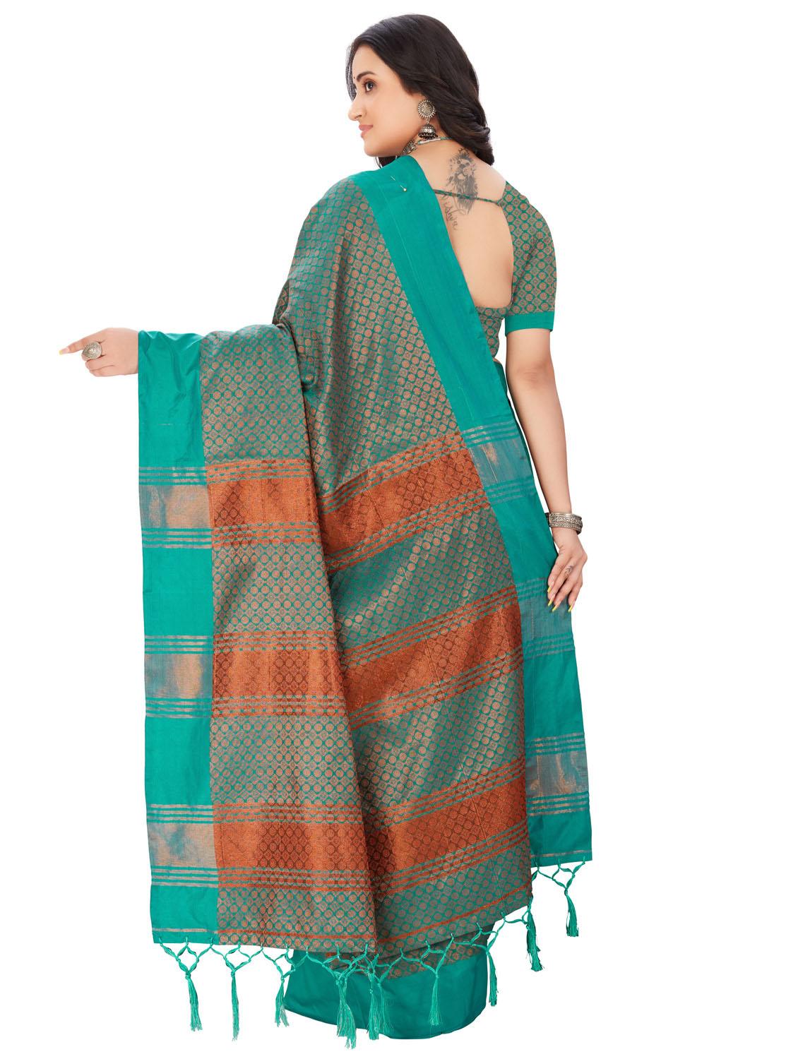 self design zari work madurai saree with blouse - 20240406 - Standard Image - 2