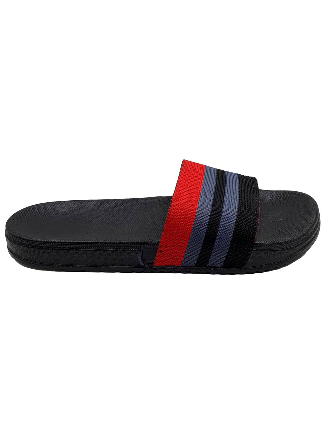 black synthetic slip on flip flops - 20240829 - Standard Image - 2