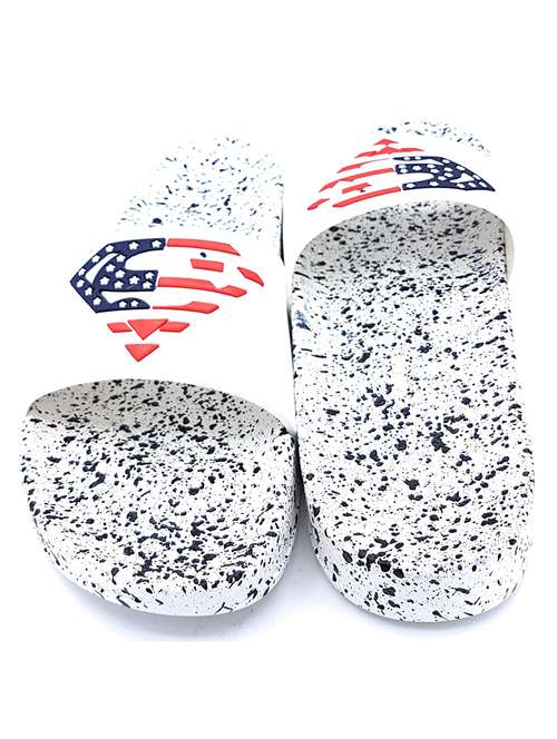 white pvc slip on flip flops