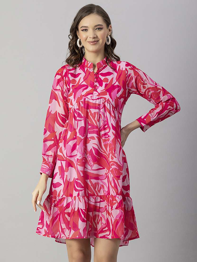 women's tiered dress animal print dress