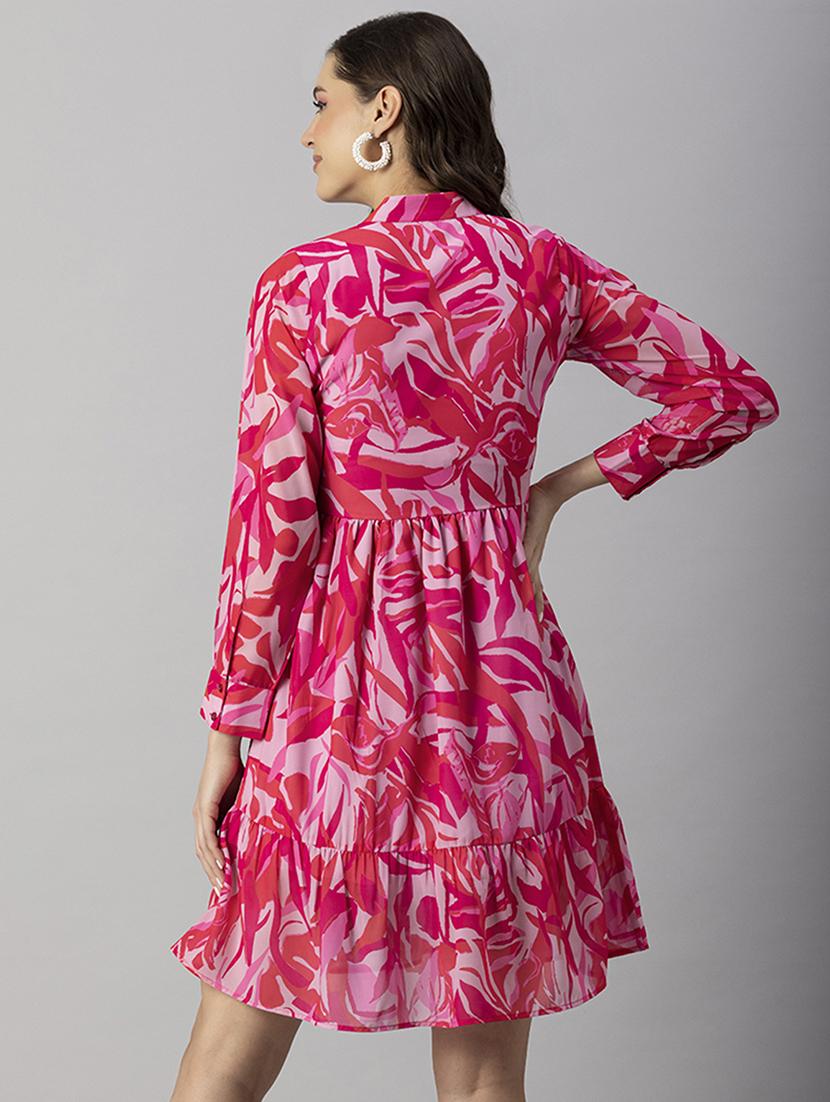women's tiered dress animal print dress - 20244412 - Standard Image - 2