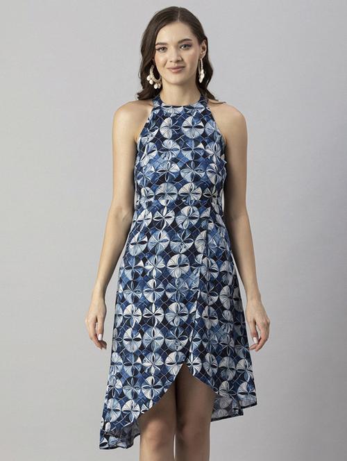 women's asymmetric printed dress - 20244415 - Standard Image - 0