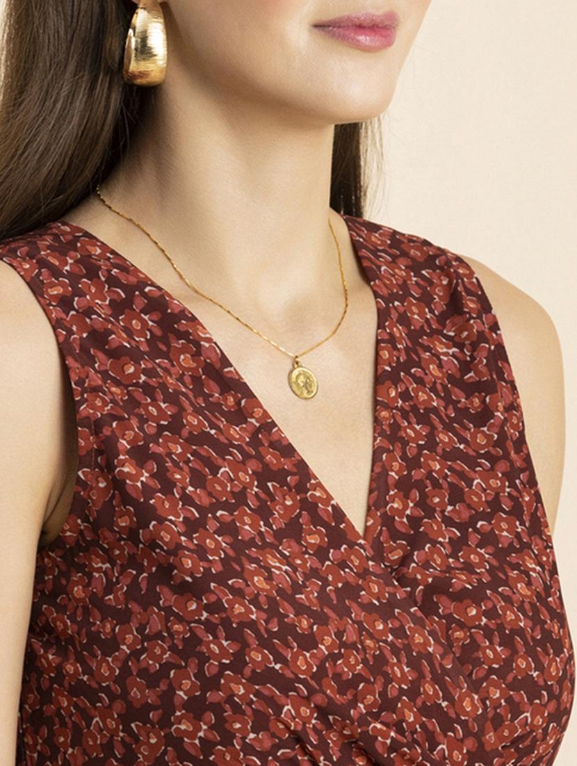 women floral print seeveless dress - 20244421 - Standard Image - 7
