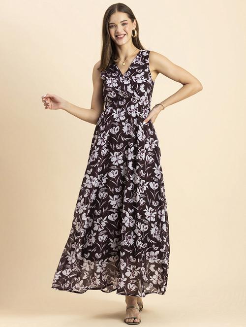 women's fit & flare floral dress - 20244423 - Standard Image - 0