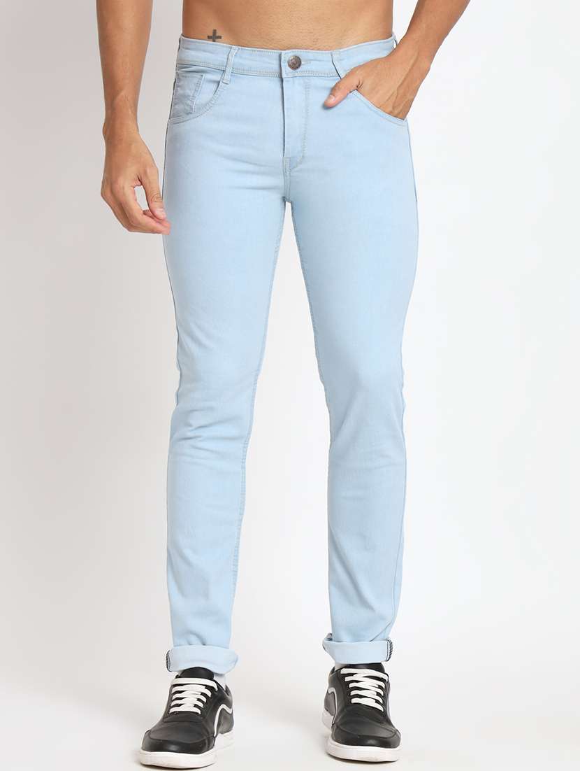 men plain jeans