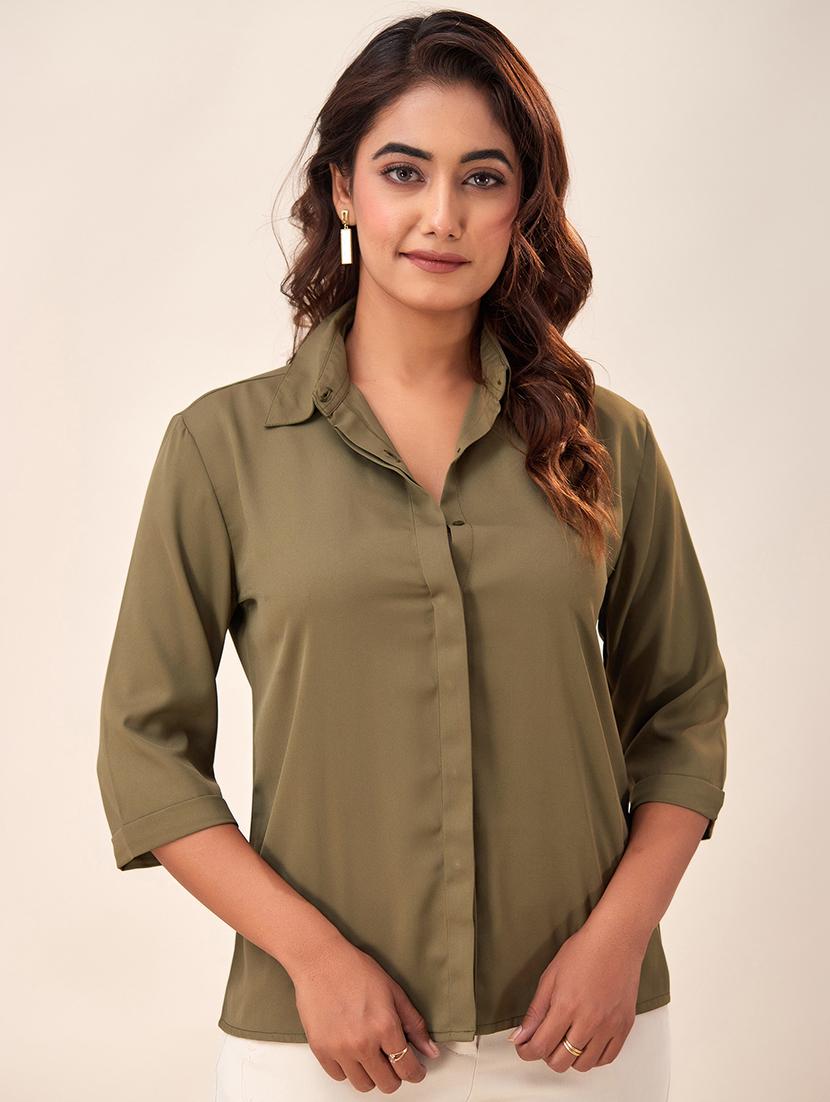 women solid formal shirt - 20244512 - Zoom Image - 0