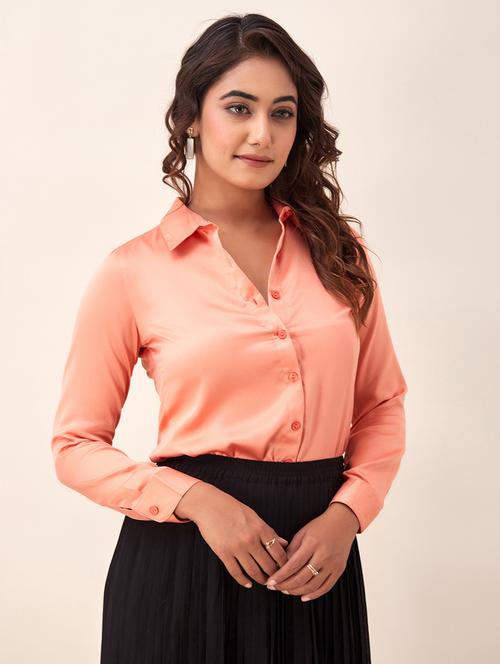 women solid formal shirt - 20244571 -  Standard Image - 0
