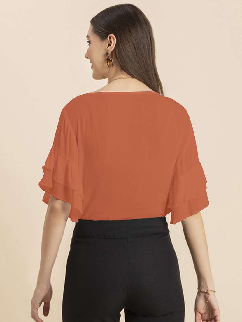 women's crop round neck top - 20244860 -  Standard Image - 2