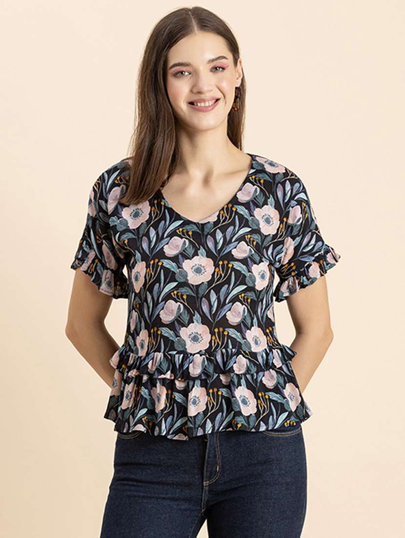 women's a line v neck top