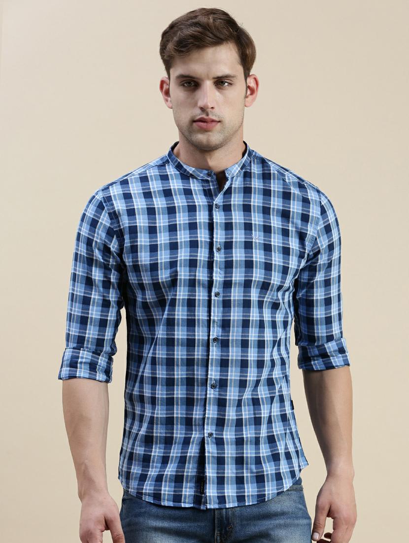 mens checks casual shirt - 20245623 - Zoom Image - 0