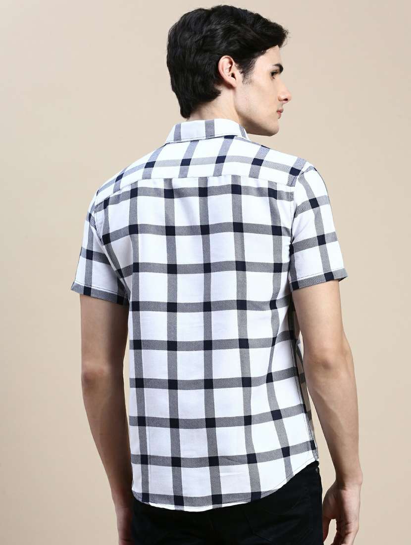 mens checks casual shirt - 20245736 - Standard Image - 2