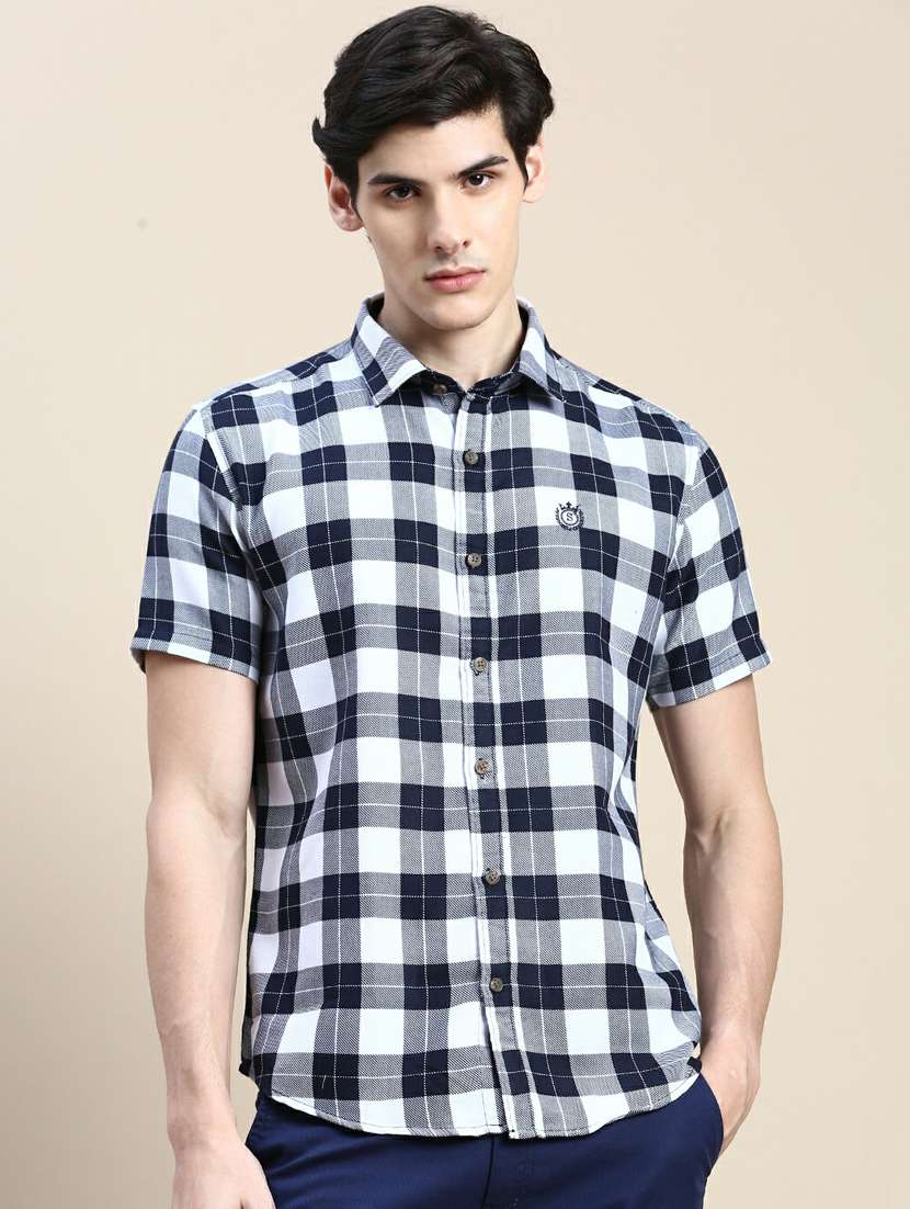 mens checks casual shirt