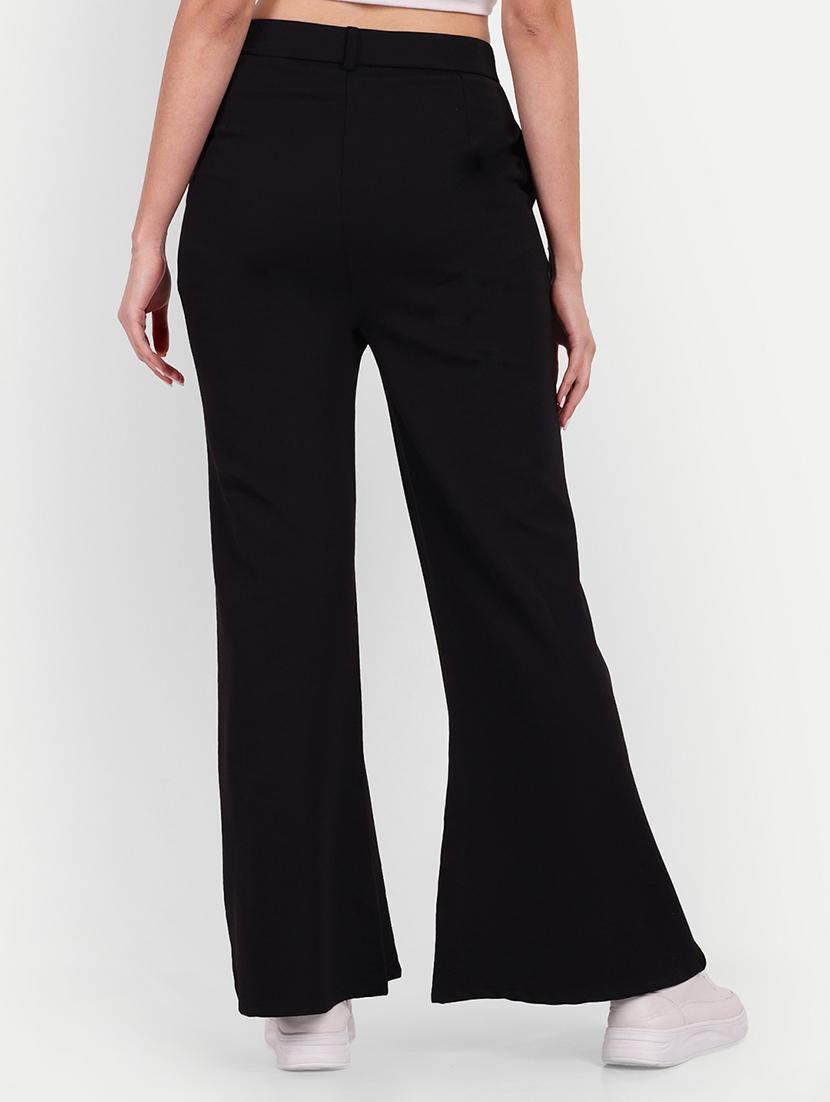 black solids high rise bootcut trousers - 20245929 - Standard Image - 2